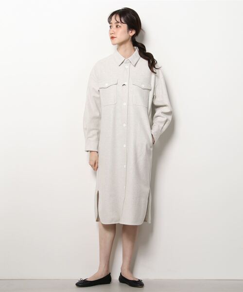 upperhights（アッパーハイツ）の「upper hights THE OFFICER DRESS（シャツワンピース・レディース・アイボリー・1）」の7枚目の写真