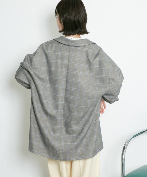 KBF（ケイビーエフ）の「オーバーサイズメンズジャケット（テーラードジャケット・レディース・グレー系その他/ブルー系その他・ONE）」の6枚目の写真