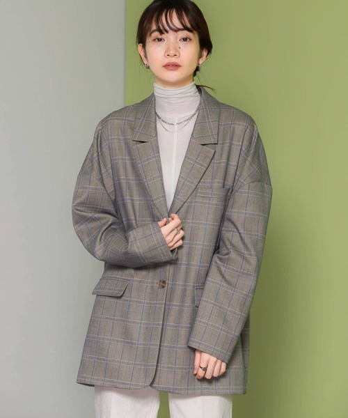 KBF（ケイビーエフ）の「オーバーサイズメンズジャケット（テーラードジャケット・レディース・グレー系その他/ブルー系その他・ONE）」の16枚目の写真