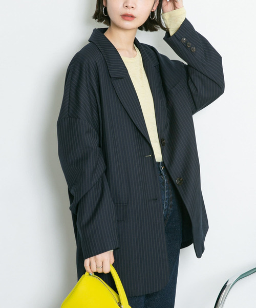 KBF（ケイビーエフ）の「オーバーサイズメンズジャケット（テーラードジャケット・レディース・グレー系その他/ブルー系その他・ONE）」の4枚目の写真