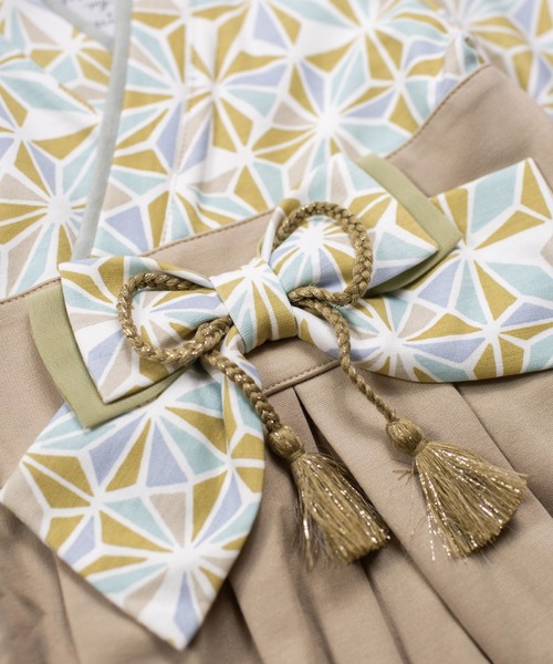 mocmof（モクモフ）の「袴ロンパース（ロンパース・キッズ・イエロー/グレー/ピンク/ネイビー・80ｃｍ/90cm/70cm）」の8枚目の写真