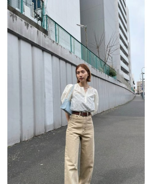 MOUSSY マウジー EYELET CAPSLEEVE ブラウス ホワイト EYELET CAPSLEEVE ブラウス | マウジー(MOUSSY) | マルイウェブ