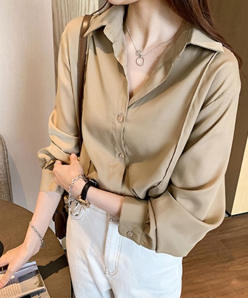 meJane(ミージェーン)の「シンプルシルエットピンタック大人カラーシャツ【ZOZOTOWN限定】(シャツ/ブラウス・レディース・ホワイト/ライトブルー/ブラック/ライトベージュ・FREE)」の3枚目の写真