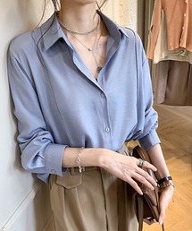 シンプルシルエットピンタック大人カラーシャツ【ZOZOTOWN限定】
