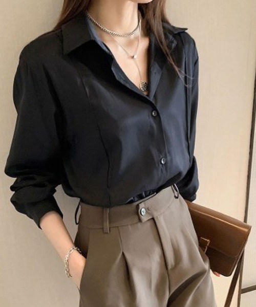 meJane(ミージェーン)の「シンプルシルエットピンタック大人カラーシャツ【ZOZOTOWN限定】(シャツ/ブラウス・レディース・ホワイト/ライトブルー/ブラック/ライトベージュ・FREE)」の1枚目の写真