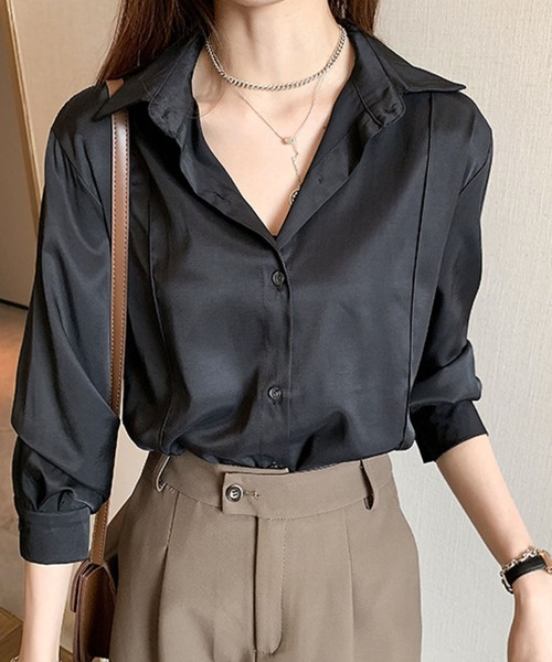 meJane(ミージェーン)の「シンプルシルエットピンタック大人カラーシャツ【ZOZOTOWN限定】(シャツ/ブラウス・レディース・ホワイト/ライトブルー/ブラック/ライトベージュ・FREE)」の13枚目の写真