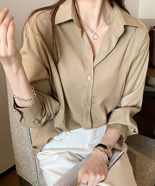meJane(ミージェーン)の「シンプルシルエットピンタック大人カラーシャツ【ZOZOTOWN限定】(シャツ/ブラウス・レディース・ホワイト/ライトブルー/ブラック/ライトベージュ・FREE)」の19枚目の写真