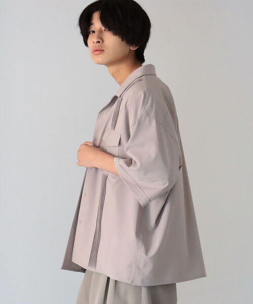 BeAMS DOT（ビームスドット）の「【WEB限定】BeAMS DOT / ショートスリーブ キューバシャツ（シャツ/ブラウス・メンズ・ブラウン系その他/グリーン系その他4・MEDIUM/LARGE）」の4枚目の写真