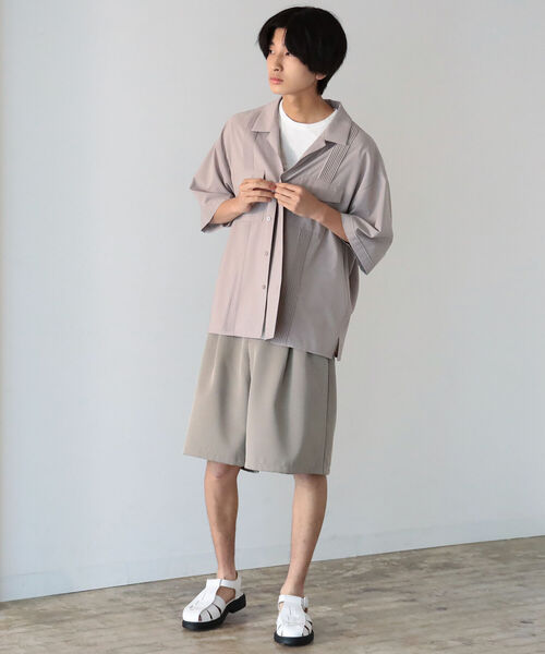 BeAMS DOT（ビームスドット）の「【WEB限定】BeAMS DOT / ショートスリーブ キューバシャツ（シャツ/ブラウス・メンズ・ブラウン系その他/グリーン系その他4・MEDIUM/LARGE）」の5枚目の写真