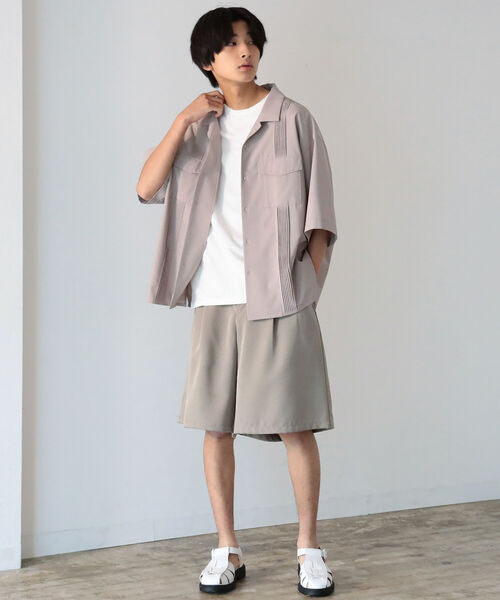 BeAMS DOT（ビームスドット）の「【WEB限定】BeAMS DOT / ショートスリーブ キューバシャツ（シャツ/ブラウス・メンズ・ブラウン系その他/グリーン系その他4・MEDIUM/LARGE）」の6枚目の写真