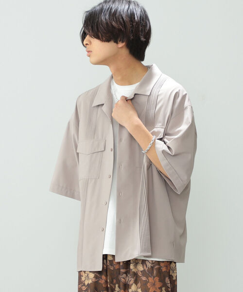 BeAMS DOT（ビームスドット）の「【WEB限定】BeAMS DOT / ショートスリーブ キューバシャツ（シャツ/ブラウス・メンズ・ブラウン系その他/グリーン系その他4・MEDIUM/LARGE）」の7枚目の写真