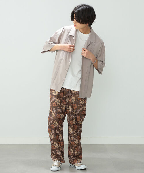 BeAMS DOT（ビームスドット）の「【WEB限定】BeAMS DOT / ショートスリーブ キューバシャツ（シャツ/ブラウス・メンズ・ブラウン系その他/グリーン系その他4・MEDIUM/LARGE）」の8枚目の写真