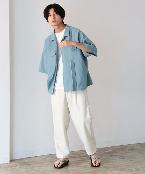 BeAMS DOT（ビームスドット）の「【WEB限定】BeAMS DOT / ショートスリーブ キューバシャツ（シャツ/ブラウス・メンズ・ブラウン系その他/グリーン系その他4・MEDIUM/LARGE）」の12枚目の写真