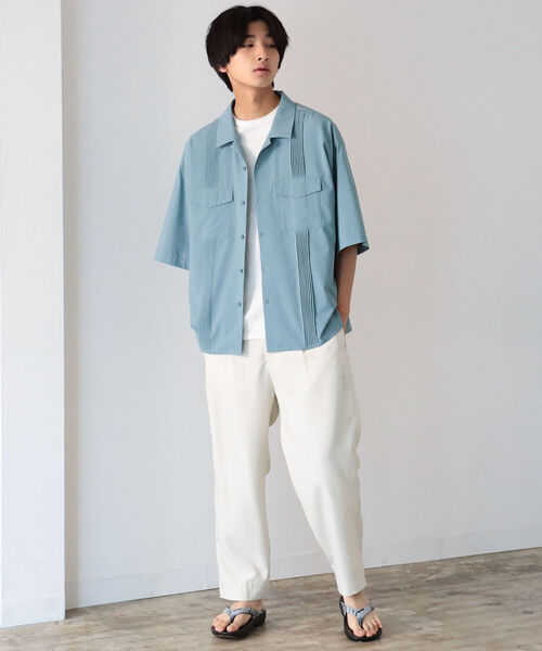 BeAMS DOT（ビームスドット）の「【WEB限定】BeAMS DOT / ショートスリーブ キューバシャツ（シャツ/ブラウス・メンズ・ブラウン系その他/グリーン系その他4・MEDIUM/LARGE）」の13枚目の写真