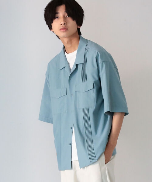 BeAMS DOT（ビームスドット）の「【WEB限定】BeAMS DOT / ショートスリーブ キューバシャツ（シャツ/ブラウス・メンズ・ブラウン系その他/グリーン系その他4・MEDIUM/LARGE）」の2枚目の写真