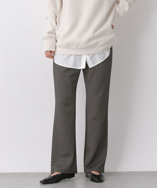 LEPSIM（レプシィム）の「カットジャガードパンツ　262353（その他パンツ・レディース・グレイッシュベージュ/ブラック・FREE）」の2枚目の写真