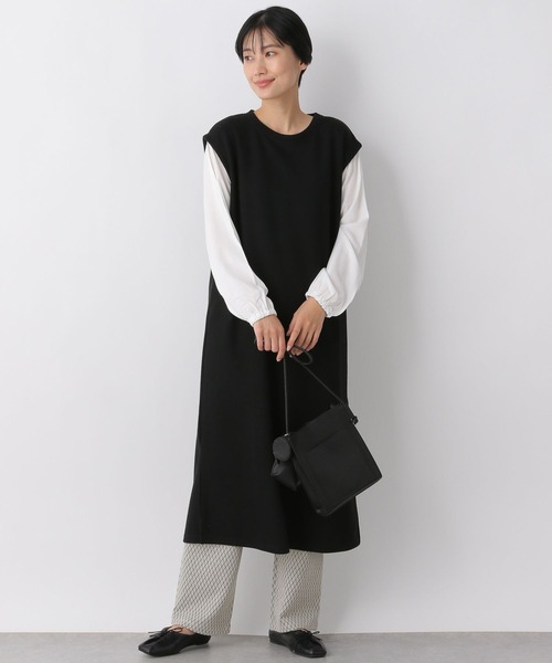 LEPSIM（レプシィム）の「カットジャガードパンツ　262353（その他パンツ・レディース・グレイッシュベージュ/ブラック・FREE）」の4枚目の写真