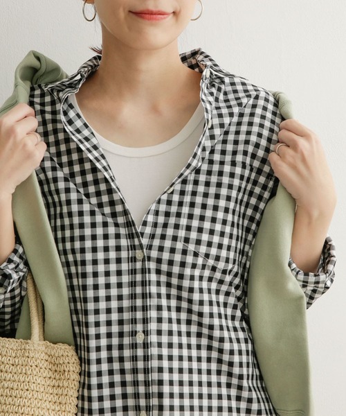 URBAN RESEARCH DOORS（アーバンリサーチドアーズ）の「コットンレギュラーカラーオーバーシャツ（シャツ/ブラウス・レディース・ブルー/ブルー系その他/ブラック系その他・1）」の18枚目の写真