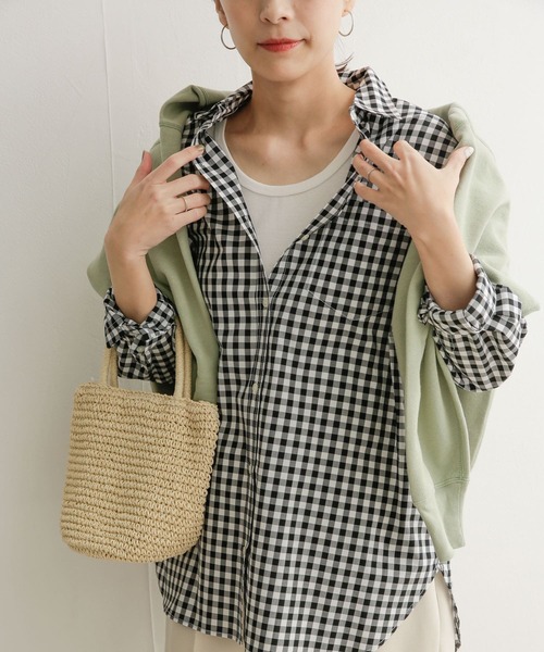 URBAN RESEARCH DOORS（アーバンリサーチドアーズ）の「コットンレギュラーカラーオーバーシャツ（シャツ/ブラウス・レディース・ブルー/ブルー系その他/ブラック系その他・1）」の19枚目の写真