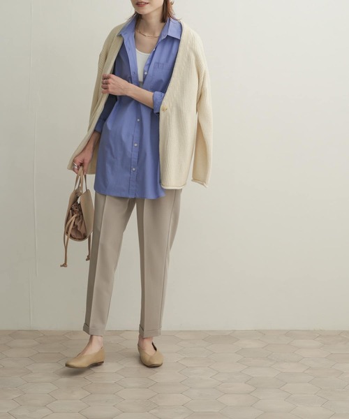 URBAN RESEARCH DOORS（アーバンリサーチドアーズ）の「コットンレギュラーカラーオーバーシャツ（シャツ/ブラウス・レディース・ブルー/ブルー系その他/ブラック系その他・1）」の11枚目の写真