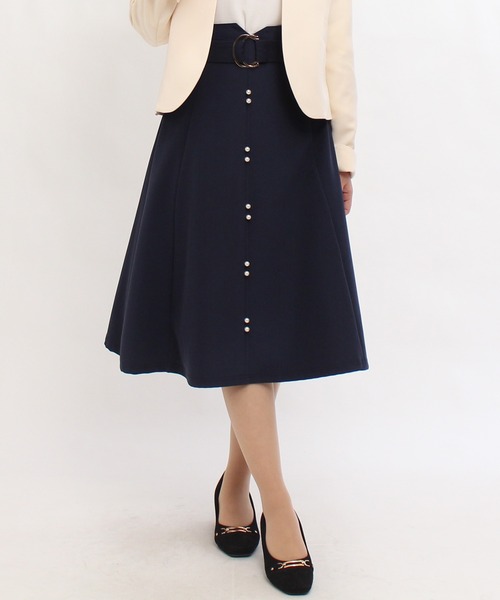 ASTORIA ODIER（アストリアオディール）の「センタパールトレンチスカート（スカート・レディース・ベージュ/ピンクベージュ/イエロー/ネイビー・LARGE/SMALL/MEDIUM）」の2枚目の写真