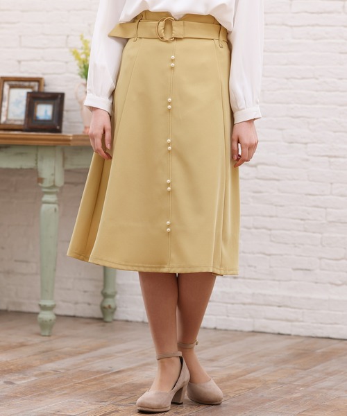 ASTORIA ODIER（アストリアオディール）の「センタパールトレンチスカート（スカート・レディース・ベージュ/ピンクベージュ/イエロー/ネイビー・LARGE/SMALL/MEDIUM）」の7枚目の写真