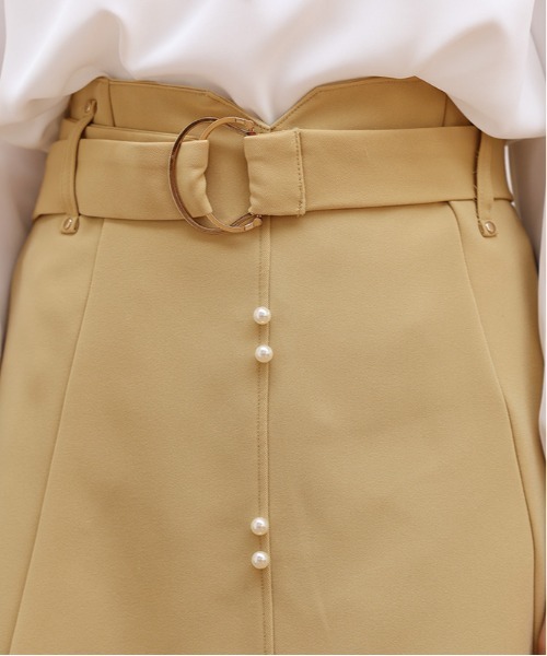 ASTORIA ODIER（アストリアオディール）の「センタパールトレンチスカート（スカート・レディース・ベージュ/ピンクベージュ/イエロー/ネイビー・LARGE/SMALL/MEDIUM）」の10枚目の写真