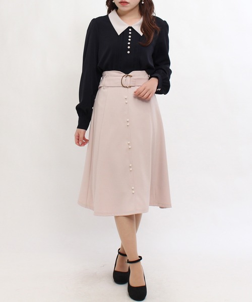 ASTORIA ODIER（アストリアオディール）の「センタパールトレンチスカート（スカート・レディース・ベージュ/ピンクベージュ/イエロー/ネイビー・LARGE/SMALL/MEDIUM）」の13枚目の写真