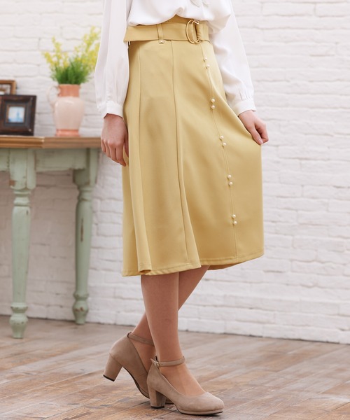 ASTORIA ODIER（アストリアオディール）の「センタパールトレンチスカート（スカート・レディース・ベージュ/ピンクベージュ/イエロー/ネイビー・LARGE/SMALL/MEDIUM）」の16枚目の写真