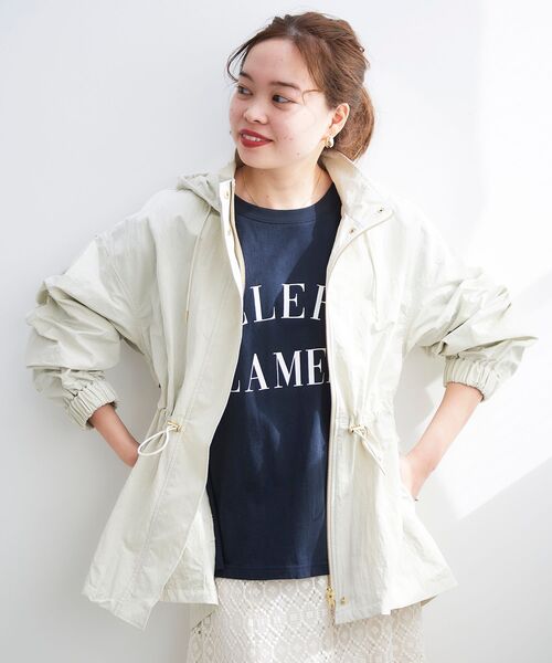 le.coeur blanc（ルクールブラン）の「ドロストオーバーフーデットブルゾン（ブルゾン・レディース・オフホワイト/ライトグリーン/キャメル・38）」の16枚目の写真