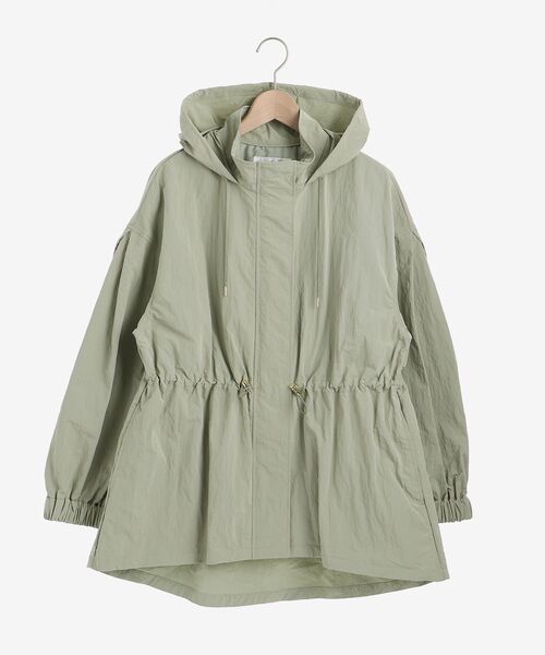 le.coeur blanc（ルクールブラン）の「ドロストオーバーフーデットブルゾン（ブルゾン・レディース・オフホワイト/ライトグリーン/キャメル・38）」の12枚目の写真