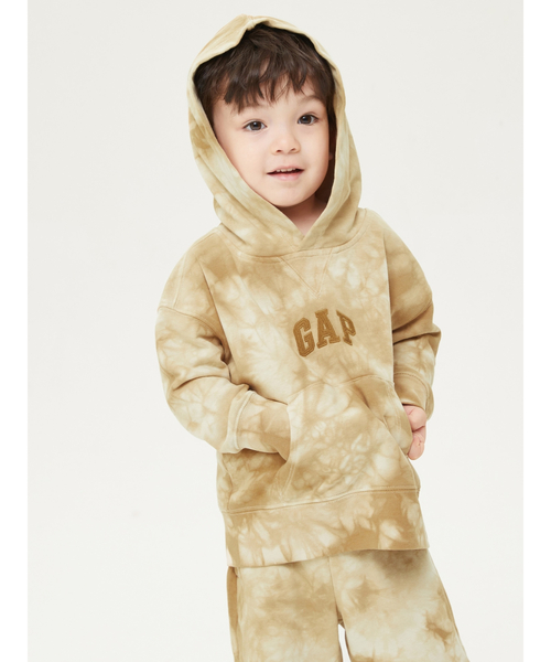 GAP（ギャップ）の「タイダイ柄 ミニ Gapアーチロゴ  パーカー (幼児)（パーカー・キッズ・ベージュ・2 YRS/3 YRS/4 YRS/5 YRS）」の2枚目の写真