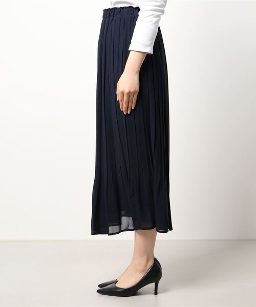 Te chichi（テチチ）の「ジョーゼットプリーツスカート（スカート・レディース・ネイビー/グレー/イエロー/グリーン・ﾌﾘ-）」の5枚目の写真