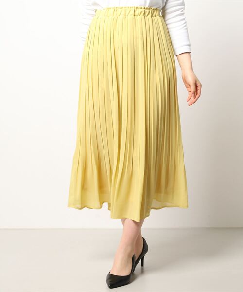 Te chichi（テチチ）の「ジョーゼットプリーツスカート（スカート・レディース・ネイビー/グレー/イエロー/グリーン・ﾌﾘ-）」の7枚目の写真