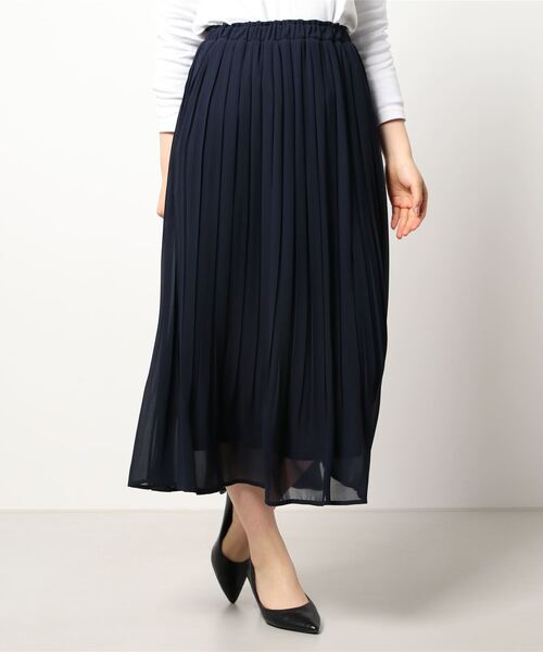 Te chichi（テチチ）の「ジョーゼットプリーツスカート（スカート・レディース・ネイビー/グレー/イエロー/グリーン・ﾌﾘ-）」の10枚目の写真