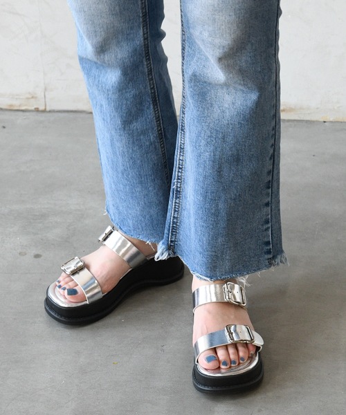 sango（sango）の「ダブルベルトボリュームソールサンダル（サンダル・レディース・ブラック/ホワイト/シルバー・SS/LL/M/S/3L/L）」の13枚目の写真