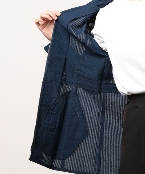 BELLUNA（ベルーナ）の「ＵＶカット綿１００％サマージャケット（その他アウター・レディース・ネイビー/ライトグレー/ストライプ/チェック・MEDIUM/LARGE/X-LARGE）」の15枚目の写真