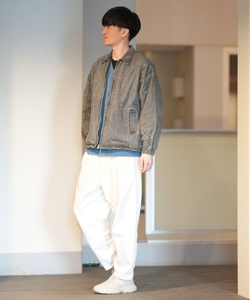 ZIP FIVE(ジップファイブ)の「【ZIP FIVE】スウィングトップオーバーデニムジャケット/Gジャン(デニムジャケット・メンズ・アイボリー/サックスブルー/ブラック・SMALL/MEDIUM/LARGE)」の6枚目の写真