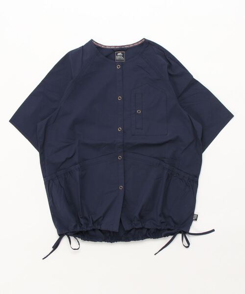 KRIFF MAYER Lady's Collection（クリフメイヤーレディースコレクション）の「5分袖シャツカーディガン（シャツ/ブラウス・レディース・ベージュ/ネイビー/カーキ/ピンク/カラフル・MEDIUM/LARGE）」の4枚目の写真