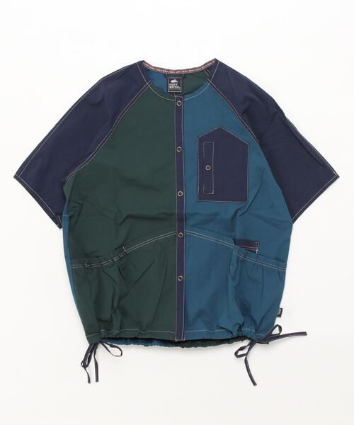 KRIFF MAYER Lady's Collection（クリフメイヤーレディースコレクション）の「5分袖シャツカーディガン（シャツ/ブラウス・レディース・ベージュ/ネイビー/カーキ/ピンク/カラフル・MEDIUM/LARGE）」の5枚目の写真