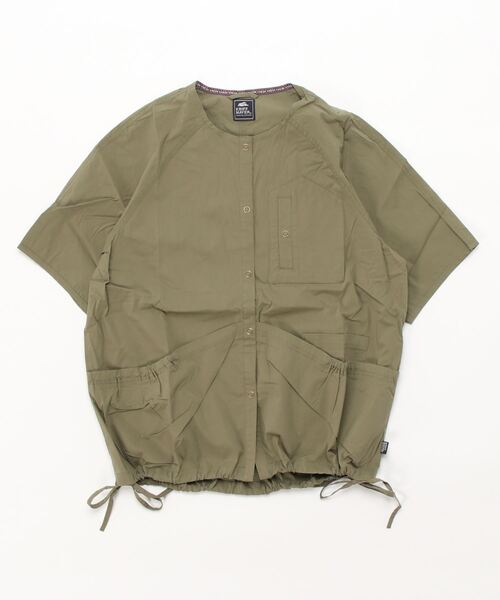 KRIFF MAYER Lady's Collection（クリフメイヤーレディースコレクション）の「5分袖シャツカーディガン（シャツ/ブラウス・レディース・ベージュ/ネイビー/カーキ/ピンク/カラフル・MEDIUM/LARGE）」の3枚目の写真