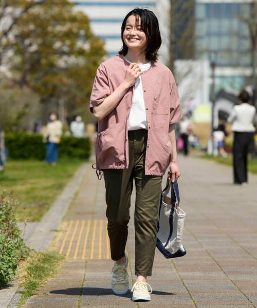 KRIFF MAYER Lady's Collection（クリフメイヤーレディースコレクション）の「5分袖シャツカーディガン（シャツ/ブラウス・レディース・ベージュ/ネイビー/カーキ/ピンク/カラフル・MEDIUM/LARGE）」の12枚目の写真