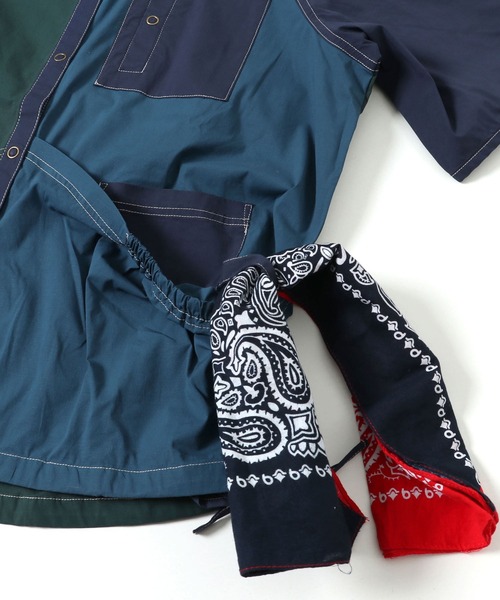 KRIFF MAYER Lady's Collection（クリフメイヤーレディースコレクション）の「5分袖シャツカーディガン（シャツ/ブラウス・レディース・ベージュ/ネイビー/カーキ/ピンク/カラフル・MEDIUM/LARGE）」の15枚目の写真