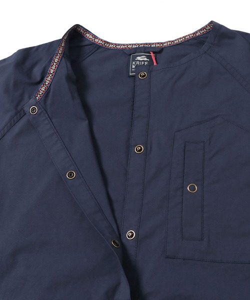 KRIFF MAYER Lady's Collection（クリフメイヤーレディースコレクション）の「5分袖シャツカーディガン（シャツ/ブラウス・レディース・ベージュ/ネイビー/カーキ/ピンク/カラフル・MEDIUM/LARGE）」の16枚目の写真