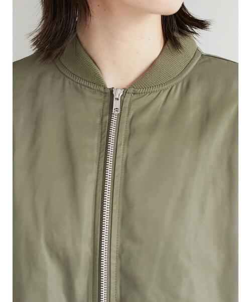 Green Parks(グリーンパークス)の「・ELENCARE DUE ショートMA-1(ブルゾン・レディース・ブラック/カーキ・FREE)」の3枚目の写真