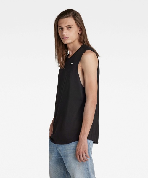 G-STAR（ジースター）の「LASH TANK TOP/タンクトップ/ノースリーブ（タンクトップ・メンズ・ホワイト/ダークブラック・SMALL/MEDIUM/LARGE）」の7枚目の写真