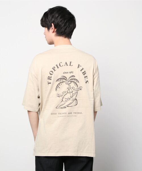 SITRY(シトリー)の「oversize pigment T-shirt/オーバーサイズ ピグメント加工 Tシャツ(Tシャツ/カットソー・メンズ・ホワイト/チャコールグレー/グレー系その他/チャコール/グリーン/ベージュ/ネイビー・M/L)」の9枚目の写真