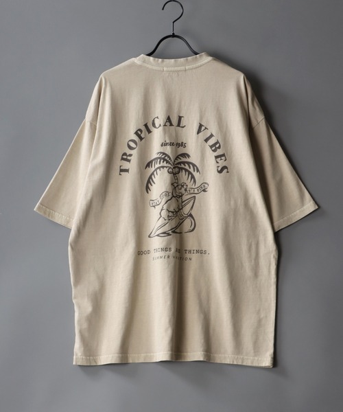 SITRY(シトリー)の「oversize pigment T-shirt/オーバーサイズ ピグメント加工 Tシャツ(Tシャツ/カットソー・メンズ・ホワイト/チャコールグレー/グレー系その他/チャコール/グリーン/ベージュ/ネイビー・M/L)」の4枚目の写真