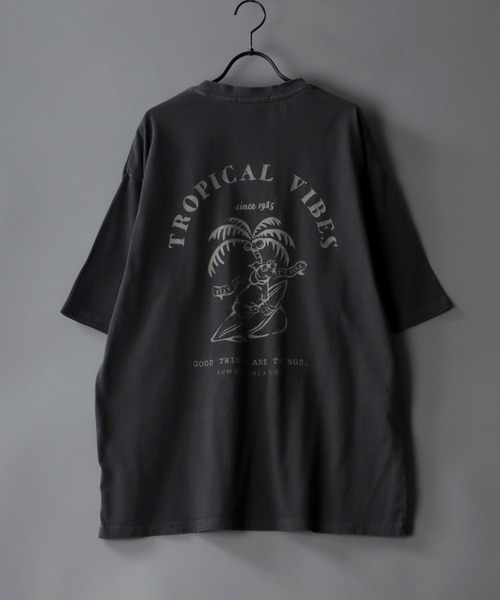 SITRY(シトリー)の「oversize pigment T-shirt/オーバーサイズ ピグメント加工 Tシャツ(Tシャツ/カットソー・メンズ・ホワイト/チャコールグレー/グレー系その他/チャコール/グリーン/ベージュ/ネイビー・M/L)」の5枚目の写真