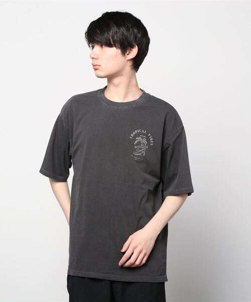 SITRY(シトリー)の「oversize pigment T-shirt/オーバーサイズ ピグメント加工 Tシャツ(Tシャツ/カットソー・メンズ・ホワイト/チャコールグレー/グレー系その他/チャコール/グリーン/ベージュ/ネイビー・M/L)」の19枚目の写真